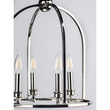 Progress Lighting Seneca 4-Light Polished Nickel Farmhouse Lantern Medium Hanging Pendant Light
