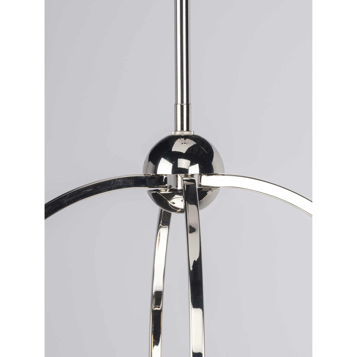 Progress Lighting Seneca 4-Light Polished Nickel Farmhouse Lantern Medium Hanging Pendant Light