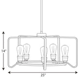 Progress Lighting Foster 5-Light Black Farmhouse Chandelier