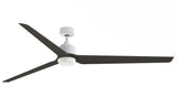 Fanimation TriAire Custom 84-in Matte White LED Indoor/Outdoor Smart Ceiling Fan with Remote (3-Blade)