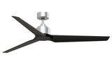 Fanimation TriAire Custom 64-in Silver Indoor/Outdoor Smart Ceiling Fan with Remote (3-Blade)
