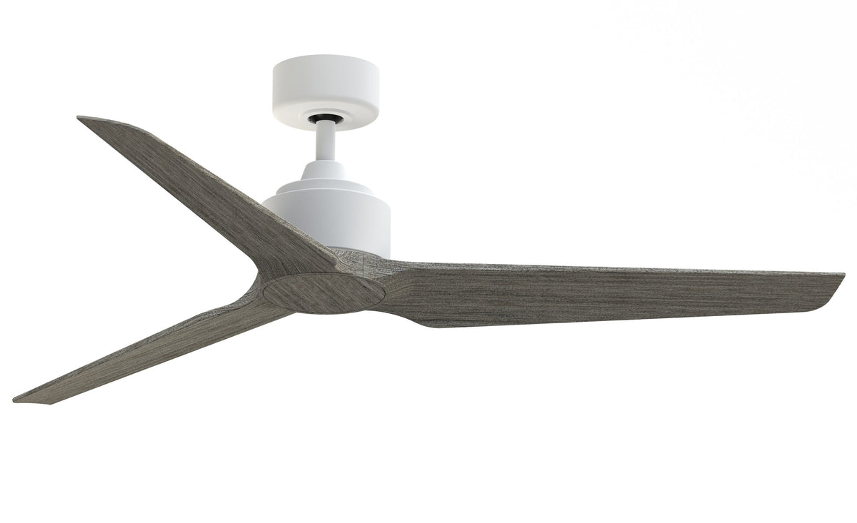 Fanimation TriAire Custom 56-in Matte White Indoor/Outdoor Smart Ceiling Fan with Remote (3-Blade)