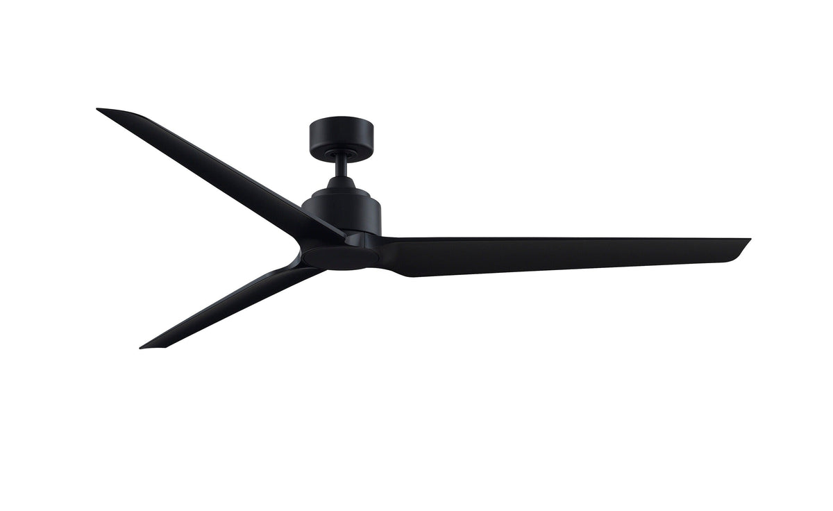 Fanimation TriAire Custom 72-in Black Indoor/Outdoor Smart Ceiling Fan with Remote (3-Blade)