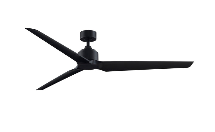 Fanimation TriAire Custom 72-in Black Indoor/Outdoor Smart Ceiling Fan with Remote (3-Blade)