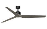 Fanimation TriAire Custom 64-in Black Indoor/Outdoor Smart Ceiling Fan with Remote (3-Blade)