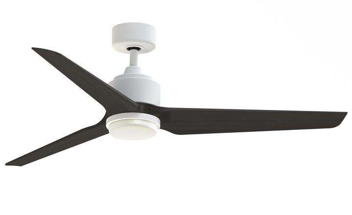 Fanimation TriAire Custom 56-in Matte White LED Indoor/Outdoor Smart Ceiling Fan with Remote (3-Blade)