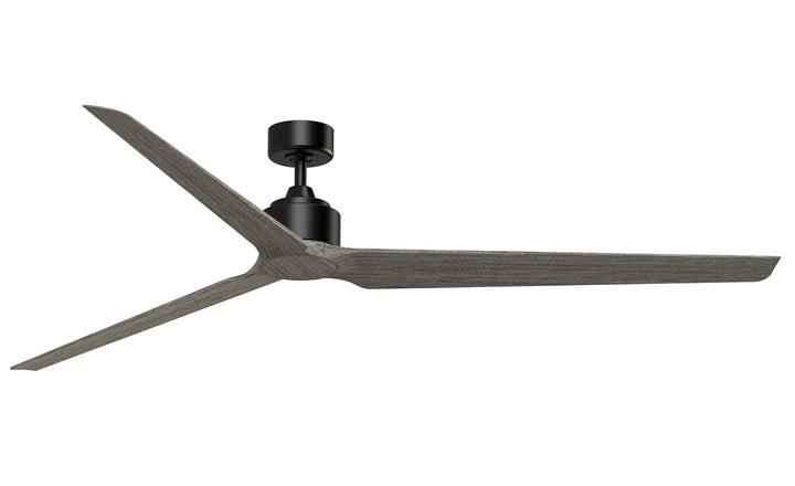 Fanimation TriAire Custom 84-in Black Indoor/Outdoor Smart Ceiling Fan with Remote (3-Blade)
