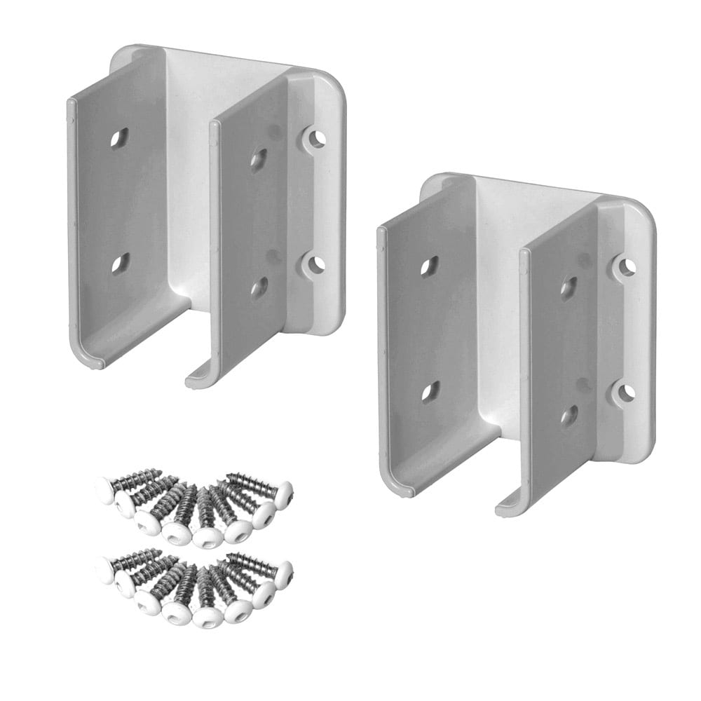 Outdoor Essentials 1.5-in White Vinyl Bracket For Vinyl Fence 2-Pack