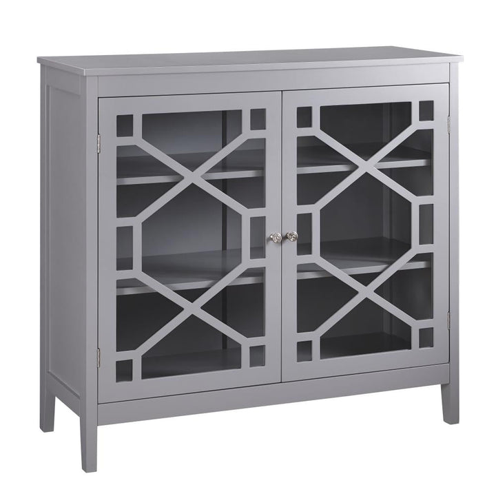 Linon Fetti Gray Traditional Composite Media Cabinet