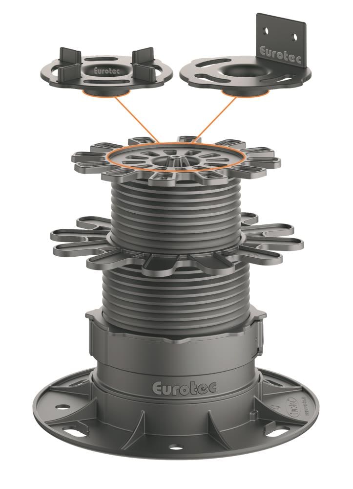 Eurotec 1-1/8-in Black Plastic Post Base Support (10-Pack)