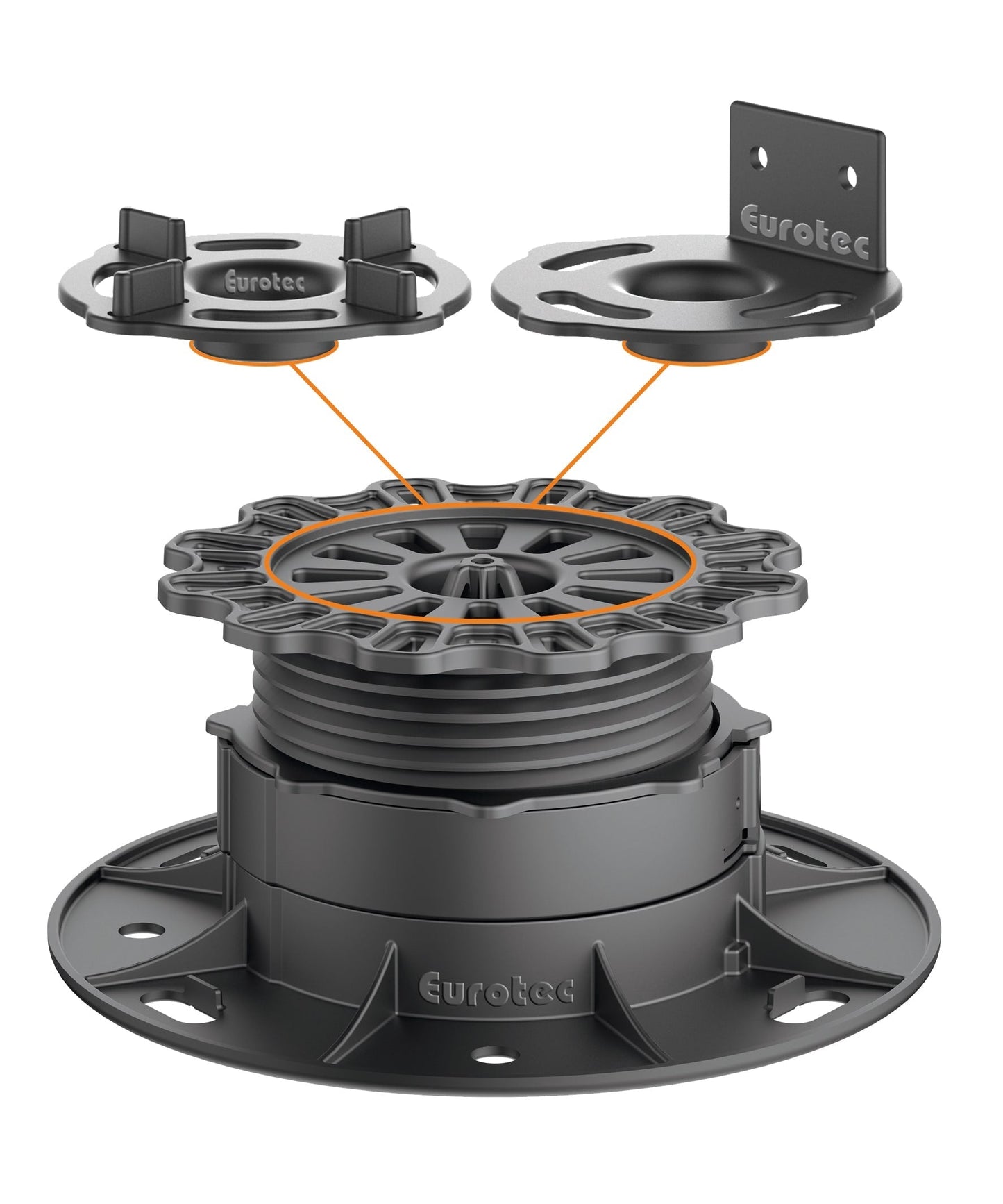 Eurotec 1-1/8-in Black Plastic Post Base Support (10-Pack)