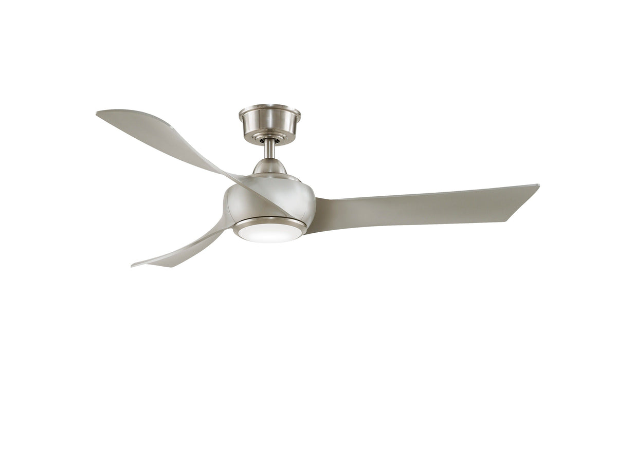 Fanimation Wrap Custom 52-in Brushed Nickel LED Indoor/Outdoor Ceiling Fan with Remote (3-Blade)
