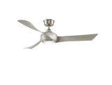 Fanimation Wrap Custom 52-in Brushed Nickel LED Indoor/Outdoor Ceiling Fan with Remote (3-Blade)