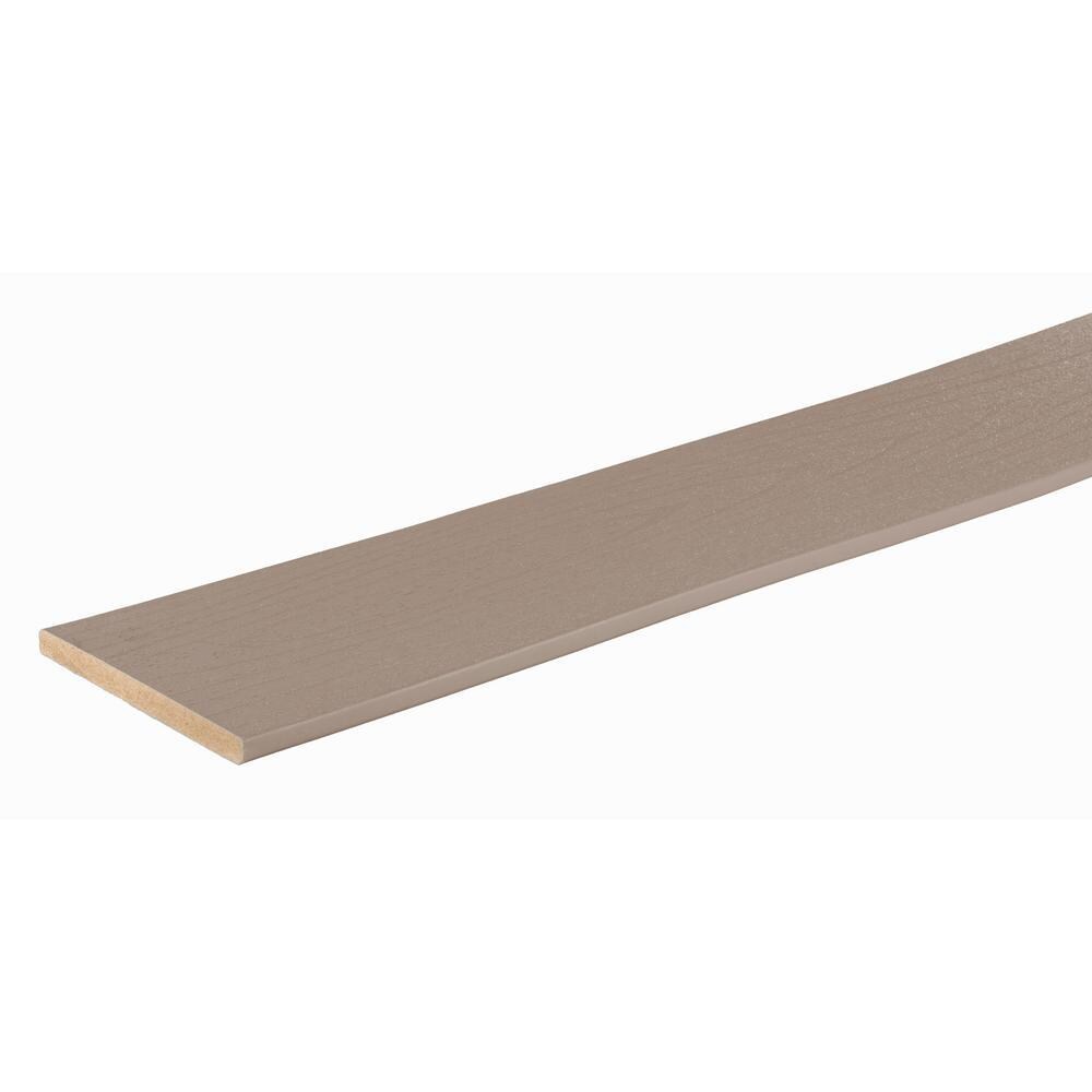 TimberTech Terrain 1-in x 8-in x 12-ft Sandy Birch Square Composite Riser Deck Board