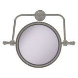 Allied Brass Retro Wave 7-in x 8-in Satin Nickel Double-Sided Magnifying Wall-Mounted Vanity Mirror
