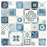 American Olean Genuine Stone Moroccan Blue 12-in x 12-in Glazed Travertine Mosaic Wall Tile, 0.97-sq ft Sheet