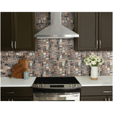 American Olean Genuine Stone Moroccan Natural Travertine Mosaic Wall Tile, 11 in x 11 in