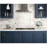 American Olean Genuine Stone Calacatta Gold Honed Marble Pencil Liner Tile, 1/2-in x 12-in