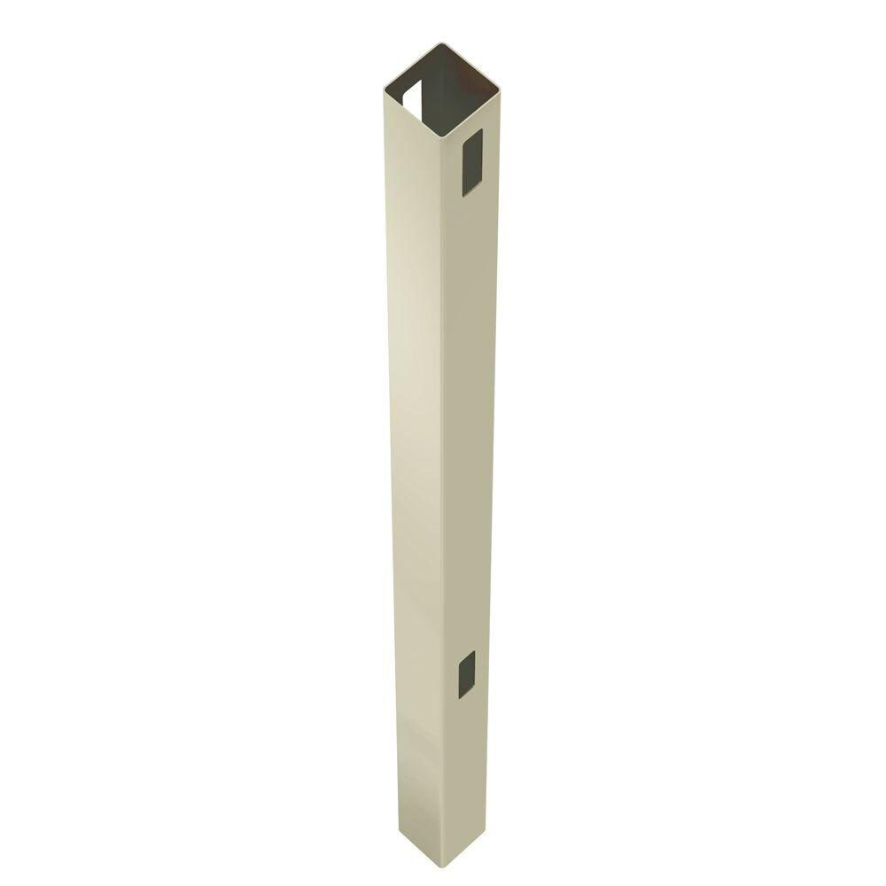Outdoor Essentials Lakewood 8-ft H x 5-in W Tan Vinyl Line Fence Post (Unassembled)