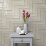Elida Ceramica 3x12 Beige Glossy Glass Subway Wall Tile, 3-in x 12-in