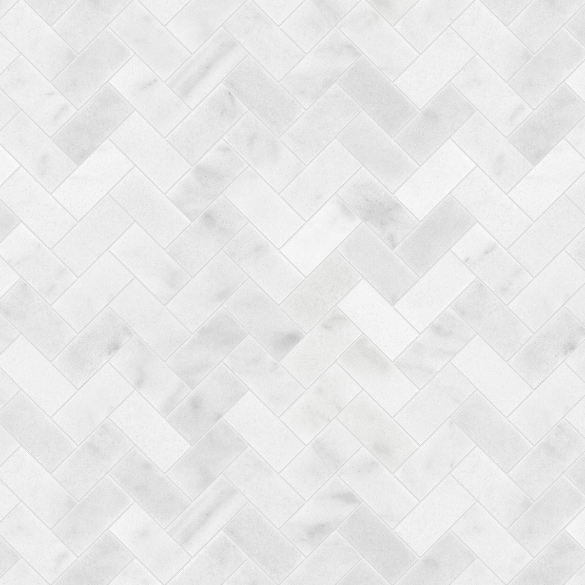 Satori Bianco Polished 11-in x 12-in Natural Marble Herringbone Mosaic Wall Tile (0.9-sq ft Sheet)