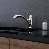 Keeney Polished Chrome 1-Handle Deck-Mount Pull-Down Kitchen Faucet with Deck Plate
