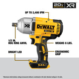 DEWALT 20V MAX XR Brushless Variable Speed 1/2-in Drive Cordless High Torque Impact Wrench (Bare Tool)