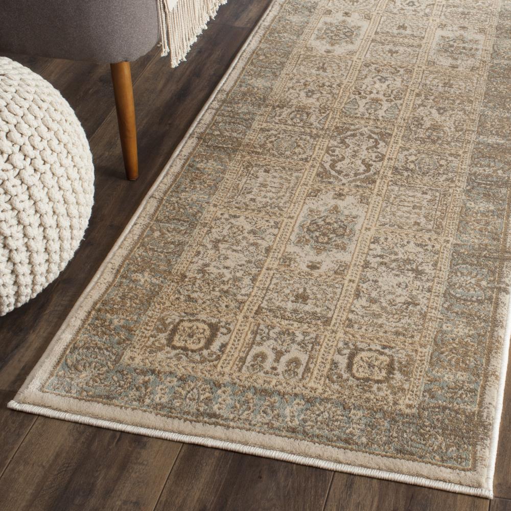 Safavieh Vintage Bastilla 2 x 12 Beige/Light Blue Indoor Distressed Overdyed Runner Rug