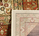 Safavieh Lyndhurst Isphahan 10 x 10 Ivory/Rust Round Indoor Floral/Botanical Oriental Area Rug