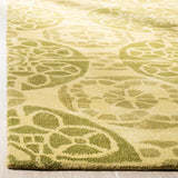 Safavieh Wyndham Hutton 7 x 7 Honey/Green Square Indoor Abstract Bohemian/Eclectic Handcrafted Wool Area Rug