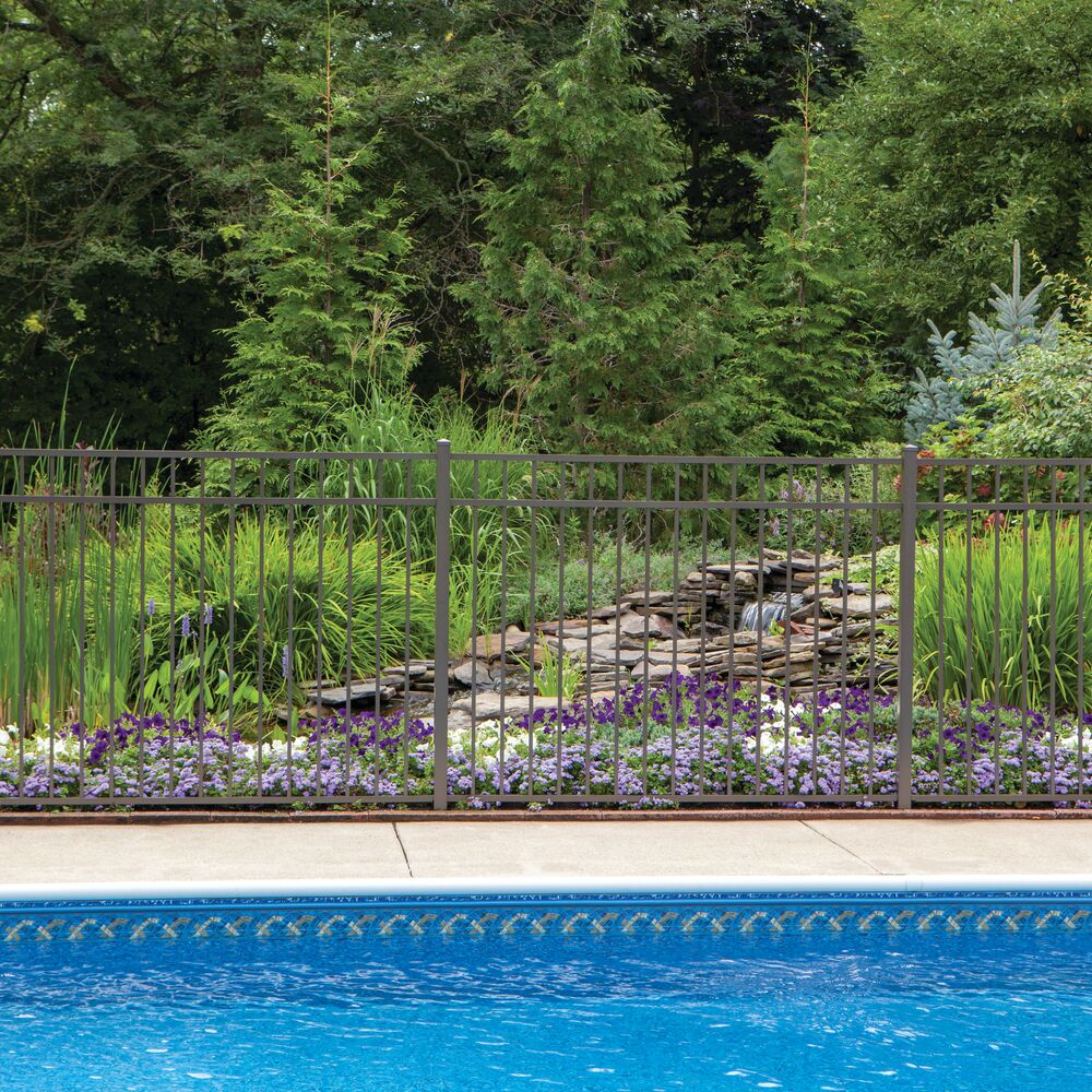 Freedom Concord/New Haven 7-ft H x 2-in W Pewter Aluminum Decorative Line Fence Post