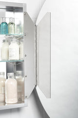 Jacuzzi 21-in x 31-in Surface/Recessed Mount Aluminum Mirrored Oval Medicine Cabinet