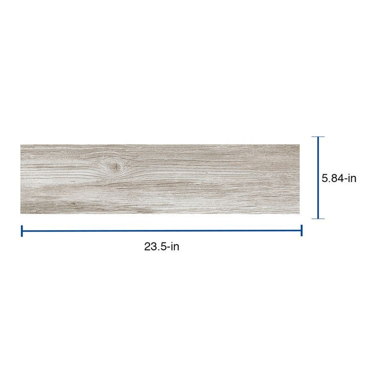 Style Selections Woods Vintage Gray 6-in x 24-in Glazed Porcelain Wood Look Floor Tile