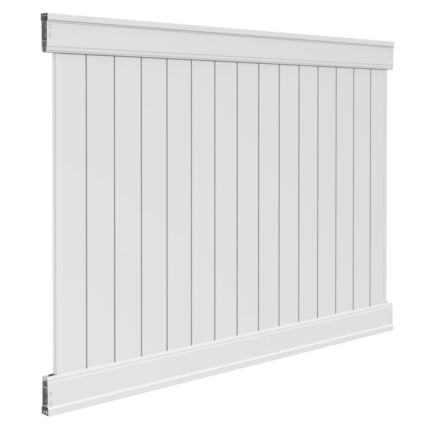 Freedom Emblem 6-ft H x 8-ft W White Privacy Vinyl Fence Panel (Unassembled)