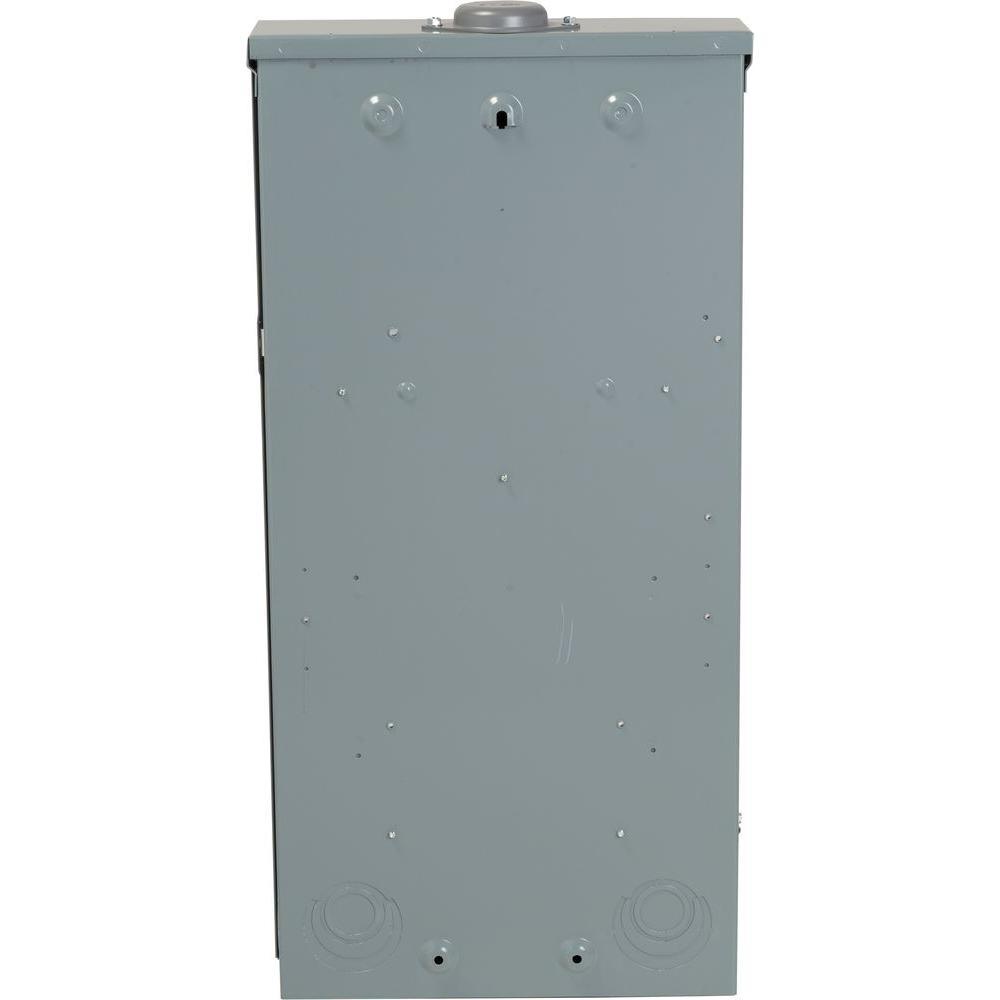 Homeline 150 Amp 8-Space 16-Circuit Outdoor Main Breaker Plug-On Neutral Load Center with Feed-Thru Lug - Super Arbor