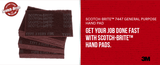 3M Scotch-Brite 7447 General Purpose Hand Pads, Very Fine, 6 in x 9 in (Pack of 5)