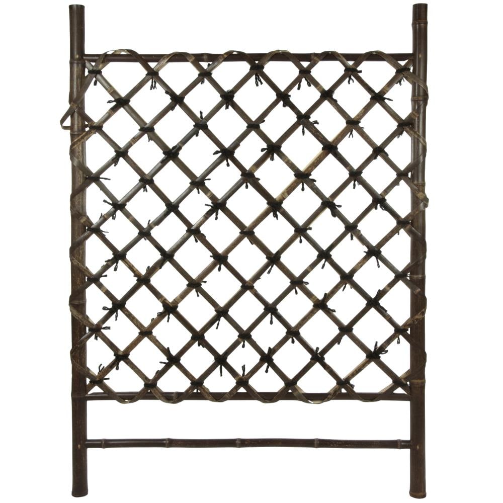 Red Lantern 2-ft x 3-ft Brown Stained Bamboo Fence Panel - Oriental Furniture Collection