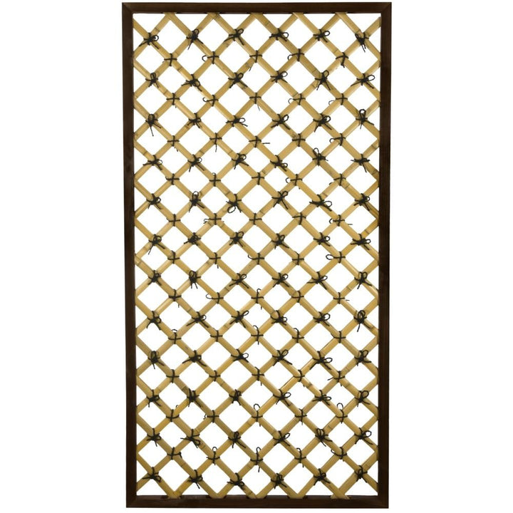 Red Lantern Bamboo Wood Decorative Fence Panel - Oriental Furniture Collection
