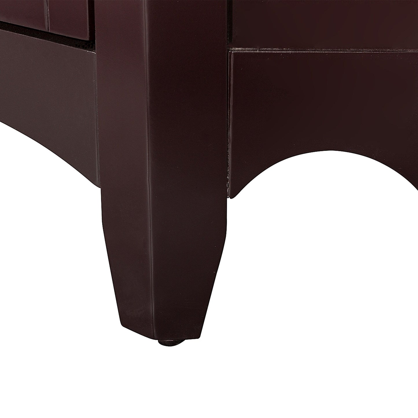 Teamson Home Glancy 17-in x 32-in x 24.75-in Dark Espresso Freestanding Corner Linen Cabinet