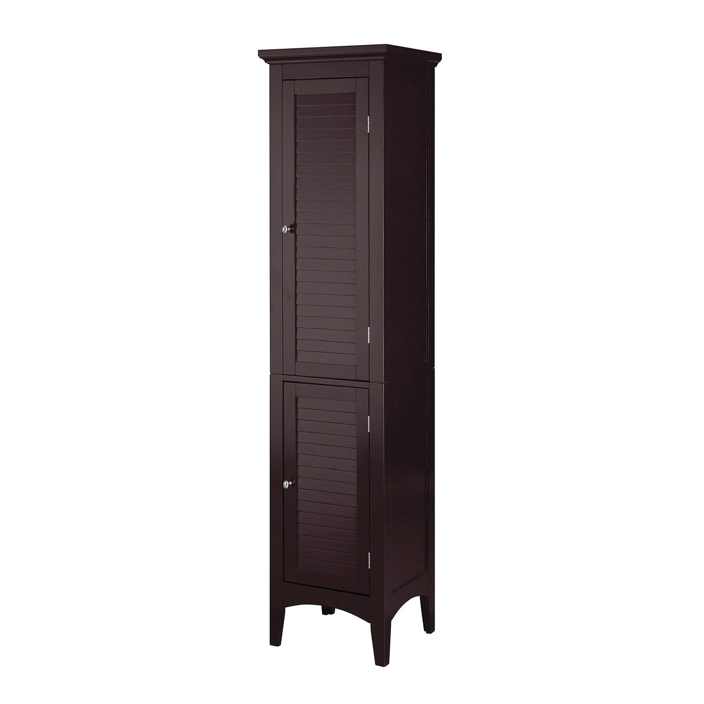 Teamson Home Glancy 15-in x 63-in x 13-in Dark Espresso Freestanding Linen Cabinet