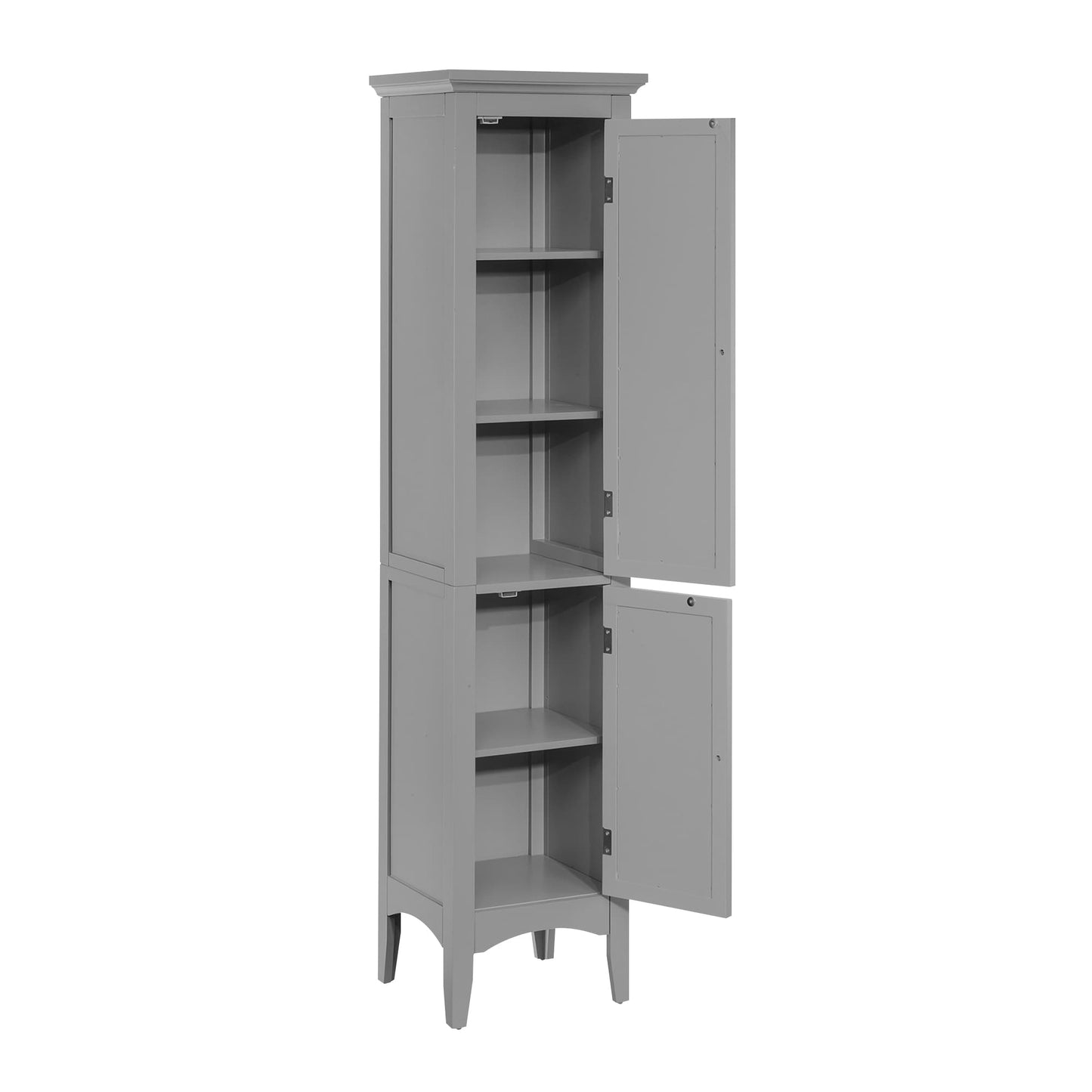 Teamson Home Glancy 15-in x 63-in x 13-in Grey Freestanding Linen Cabinet