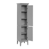 Teamson Home Glancy 15-in x 63-in x 13-in Grey Freestanding Linen Cabinet