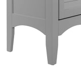 Teamson Home Glancy 15-in x 63-in x 13-in Grey Freestanding Linen Cabinet