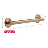 Delta Contemporary 18-in Champagne Bronze Wall Mount ADA-Compliant Grab Bar