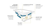 Jacuzzi Nova 72 in. x 42 in. Acrylic Right-Hand Drain Rectangular Drop-In Whirlpool Bathtub in White