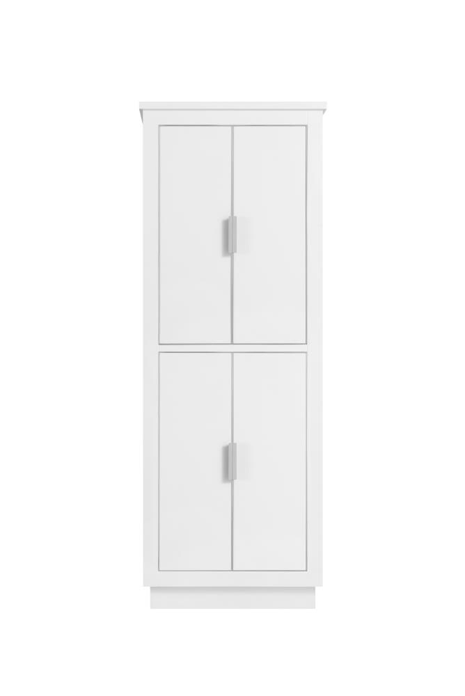 Avanity Allie/Austen 24-in x 65-in x 16-in White Wood Freestanding Corner Linen Cabinet