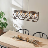 Kichler Solander 5-Light Olde Bronze Transitional Clear Glass Linear Large Hanging Kitchen Island Light