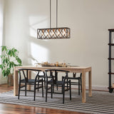Kichler Solander 5-Light Olde Bronze Transitional Clear Glass Linear Large Hanging Kitchen Island Light