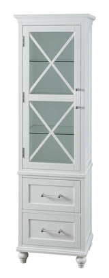 Teamson Home Blue 18-in x 60-in x 14-in White Freestanding Linen Cabinet