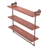 Allied Brass Carolina Antique Copper 3-Tier Brass Wall Mount Bathroom Shelf